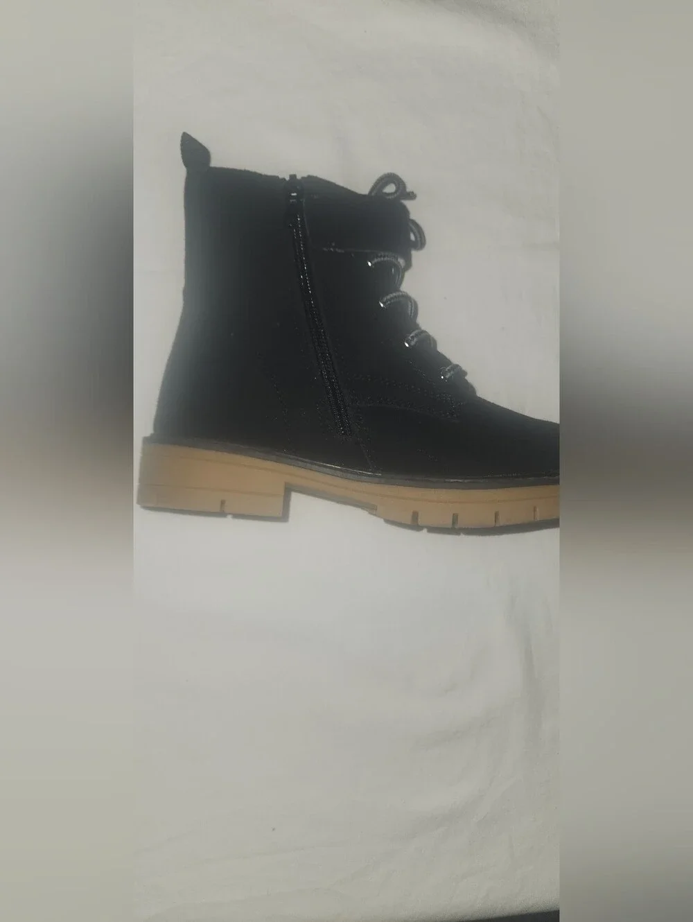 Dream Pairs Black Lace-Up Faux Suede Ankle Boots Toddler Girls Size 13